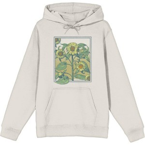 Sunflower Frame Long Sleeve Adult Hooded Sweatshirt - 1 of 3