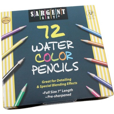 Sargent Art Watercolored Pencils, Thick Tips, Assorted Colors, set of 72