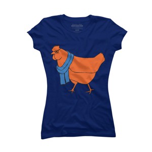 Junior's Design By Humans The Hipster Chicken By TabithaDesigns T-Shirt - 1 of 3