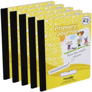 Manaloom Primary Journal Notebook Grades K-2 – 5 Pack – 100 Sheets, 9.75" x 7.5" – Primary Ruled with Drawing Space - 1 of 4