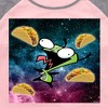 Girls' - Invader ZIM - GIR Loves Tacos in Space Shirt Tail Raglan Graphic T-shirt - 2 of 4