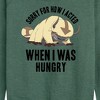 Women's - Avatar: The Last Airbender - Appa Hungry Lightweight French Terry Wide Neck Long Sleeve Shirt - 2 of 4
