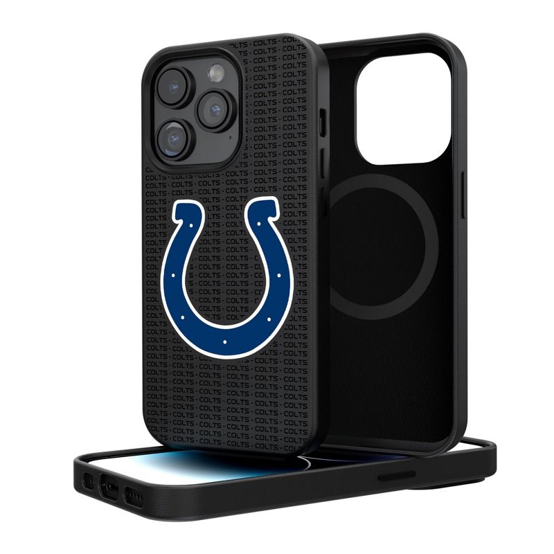 Keyscaper Indianapolis Colts Text Backdrop Magnetic Phone Case, 1 of 8