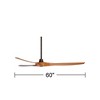 60" Casa Vieja Aireon Modern Indoor Outdoor Ceiling Fan with Remote Control Rubbed Bronze Walnut Damp Rated for Patio Exterior House Home Porch Gazebo - 4 of 4