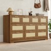 10-Drawer Rattan Drawers - Storage Chest, Bedroom Storage Furniture, Multi-Drawer Storage Unit, Wooden Chest of Drawers, Home Organization Furniture - 2 of 4