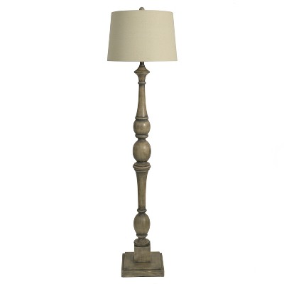 54" 3-way Baluster Floor Lamp Gray - Decor Therapy