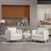 32.68" Velvet Accent Chair,Mid-Century Armchair with Metal Legs and Pillow for Living Room or Bedroom-Baofuwish - 4 of 4