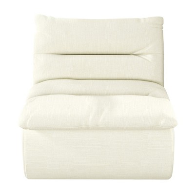 AZL1 Life Concept Sofas Single Corner Comfy Accent Bean Bag Couch, Modern Armless Floor Lounge, for Livingroom Bedroom, Off white, 33"*36"*32.5"