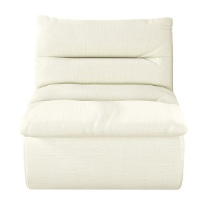 AZL1 Life Concept Sofas Single Corner Comfy Accent Bean Bag Couch, Modern Armless Floor Lounge, for Livingroom Bedroom, Off-white, 33"*36"*32.5" - 1 of 4