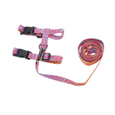 Unique Bargains Escape Proof Lightweight Cat Harness and Leash Set for Large and Small Cat Travel Walking Rose Red