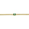 Guili 14K Gold Plated Chain Bracelet with Emerald Green Cubic Zirconia Adds a Bold Yet Elegant Pop of Color to Any Jewelry Collection - 2 of 3