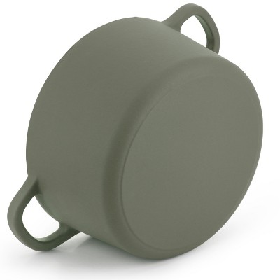 Matte Green 5-Quart Enameled Cast Iron Dutch Oven with Lid