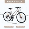 CAVINAS Shimano 7 Speed Hybrid Bike with TEC Chain and High-performance Tires,Aluminum Cruiser Bicycle with Front and Rear Disc Brakes,Champagne - 4 of 4