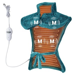 Massaging Heating Pad for Neck and Shoulders and Back, 24" x 35" Large Electric Heating Pad for Back with 3 Heat Levels, 4 Massage Settings - 1 of 4