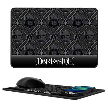 Star Wars Pattern 15-Watt Wireless Charger and Mouse Pad - Dark Side