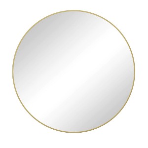 Lyngins Bathroom Mirrors,Round Metal Frame Wall Mirrors,Fog-proof Decorative Mirrors,Dust-proof Vanity Mirrors for Bathroom,Bedroom,Gold - 1 of 4