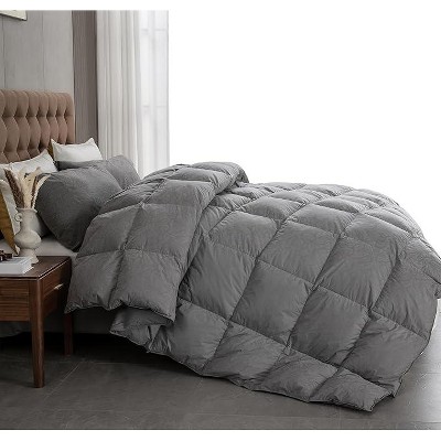 BAFODE All Seasons Duvet Insert - Fluffy Goose Feather Down Comforter with Organic Cotton Shell - Luxury Comforter for Bed Fill