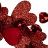 Northlight Heart Shaped Glittered Valentine's Day Wreath - 22" - Red - 4 of 4