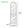 Syemin Patio Decorative Screens, Iron Arch Decoration Garden Trellis, for Outdoor for Climbing Plants Support, Flowerbed, Black, 19.7"*19.7"*86.7" - 2 of 4