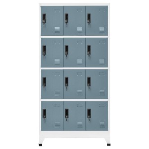 vidaXL Locker Cabinet Gray and dark gray Steel Large - 1 of 4