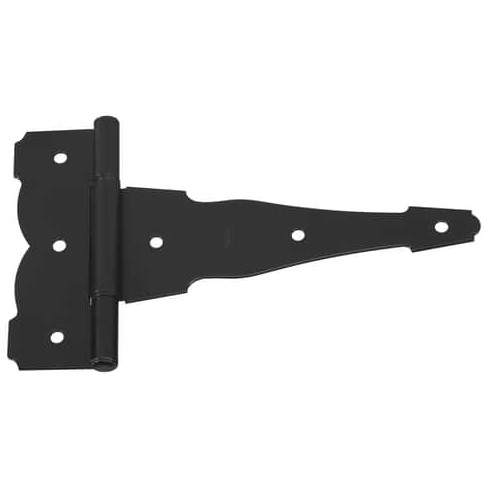 National Hardware 8 In. L Black Ornamental/reversible T-hinge 2 Pk : Target