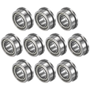 Unique Bargains Chrome Steel Multipurpose Use Flanged Ball Bearing 10 1/4" x 1/2" x 1/5" - 1 of 4