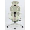 Bestier Mesh Office Chair with Armrest and Footrest, Ergonomic Swivel Desk Armchair for Adults with Adjustable Height, Lumbar Support, Green - 4 of 4