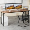 Lyngins Multi-Purpose Wooden Computer Office Desk, Modern Computer Desk & Gaming Desk, Writing Desk with X-Shaped Reinforcement for Home/Study - 2 of 3