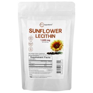 Micro Ingredients Sunflower Lecithin, 300 Softgels (800 mg per Softgel) - 1 of 2