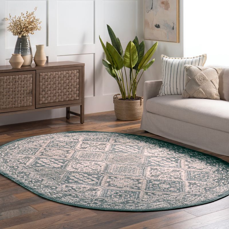nuLOOM Becca Traditional Tiled Transitional Geometric Area Rug for Living Room Bedroom Dining Room Kitchen, 3 of 13