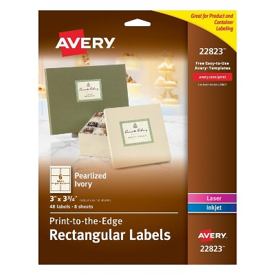 Avery Print-to-the-Edge Pearlized Ivory 22823