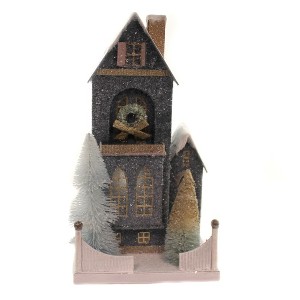 Cody Foster 15.0 Inch Festive Bay & Gable Christmas Festive Wreath Village Buildings - 1 of 4