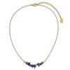 Chisel Stainless Steel Yellow IP-plated Blue Sodalite on a Cable Chain Necklace 15" Plus a 2.75" Ext - 4 of 4