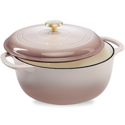 Best Choice Products 7.5 Quart Enamel Cast-Iron Dutch Oven, Heavy-Duty Cookware w/ Dual Handles, Lid - Mushroom Beige