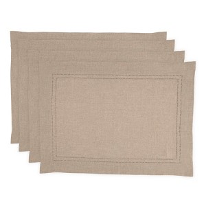 Solino Home Linen Double Hemstitch Placemats - 1 of 4