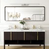 Apmir 22 in. W x 65 in. H Rectangular Aluminum Alloy Framed and Tempered Glass Wall Mirror in Matte Black - 2 of 4