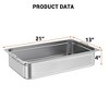6 Pack Full Size Stainless Steel Hotel Pans,2 Inch Deep 20.9x12.8 Inch Steam Table Food Storage Containers for Buffet,Party, Restaurants with Handles - 4 of 4