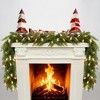MOEPISY 9FT Christmas Garland with Lights Battery Operated Lighted Christmas Garland with Pine Cones Red Beries - 4 of 4