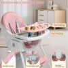 Karl Home 6-in-1 Portable Feeding Rocking Seat Baby High Chair Dining Chair in Gray - 4 of 4