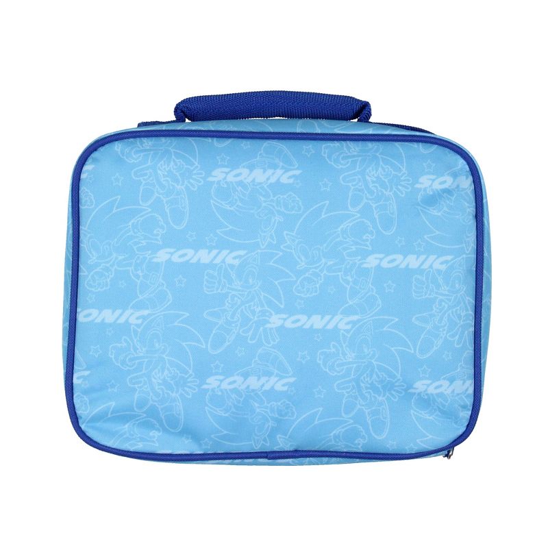 Sonic The Hedgehog Lunch Box Kickin' It Insulated Kids Lunch Bag Tote Blue, 5 of 6