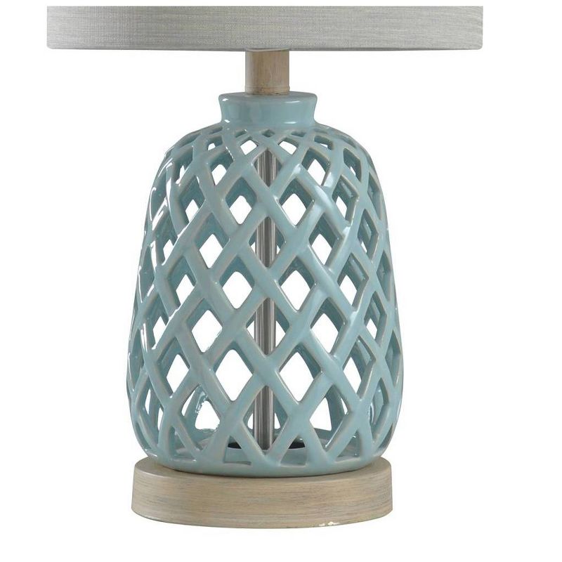 Ceramic Table Lamp Blue - StyleCraft, 5 of 6