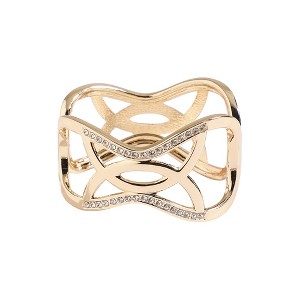 SOHI Women's California Gold Abstract Curve Bracelet - 1 of 4