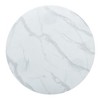 NicBex Round Dining Table 40" Artificial Marble Glass Stickers with MDF Legs Dinette Table for Kitchen, Dining Room, White - 4 of 4