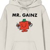 Mr. Men And Little Miss Meme Mr. Gainz Long Sleeve Sand Adult Hooded Sweatshirt - 2 of 2