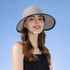 Anna-Kaci Roll Up Wide Brim Visor Sun Hat with Ponytail Hole and UV Protection Lightweight Packable Foldable Summer Cap - 3 of 4