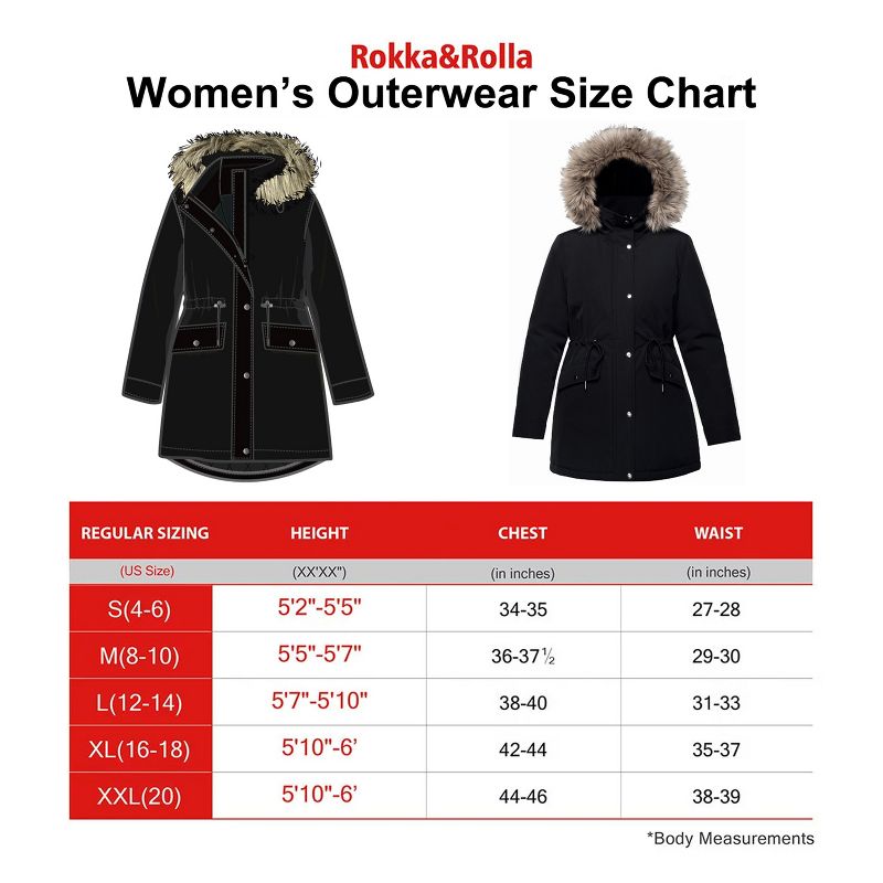 Rokka&rolla Women's Mini Fur Lined Parka Coat : Target