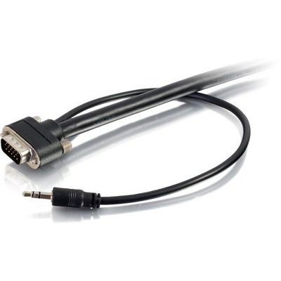 C2G 15ft Select VGA + 3.5mm Stereo Audio A/V Cable M/M - In-Wall CMG-Rated - Mini-phone/VGA for Audio/Video Device, Notebook, Monitor - 15 ft