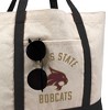 Texas State University Bobcats Arched School Name Canvas Tote Bag With External Pocket, Reusable Shoulder Bag for Shopping, School, Beach - 2 of 4