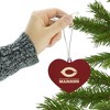 University of Chicago Maroons Logo Heart Love Wood Christmas Tree Holiday Ornament - 3 of 3
