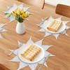 REGALWOVEN Farmhouse Placemats Set of 6 Leaf Shape Placemats for Dining Table Decor Indoor Washable Kitchen Table Mat - 2 of 4